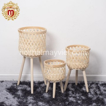 Chậu Cây Chất Liệu Mây Tre MS006